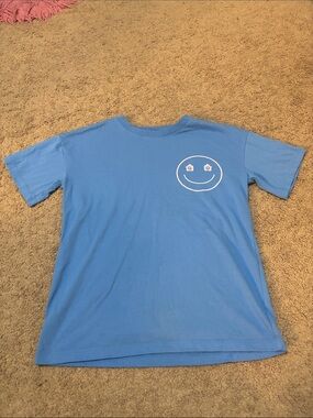 Kids Short Sleeve Blue Smile Tee